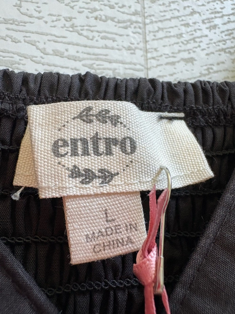 ENTRO Ric Rac Ruffle Mini Dress Black White Size Large NWT - Picture 8 of 15